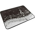 thumbnail image 2 of Black White Piano Keys Musical Notes Bath Mat Non Slip Super Absorbent Soft Bathroom Rugs Carpet Area Rug Door Mats for Living Room Entryway Bedroom Office 23.6x15.7 Inch, 2 of 5