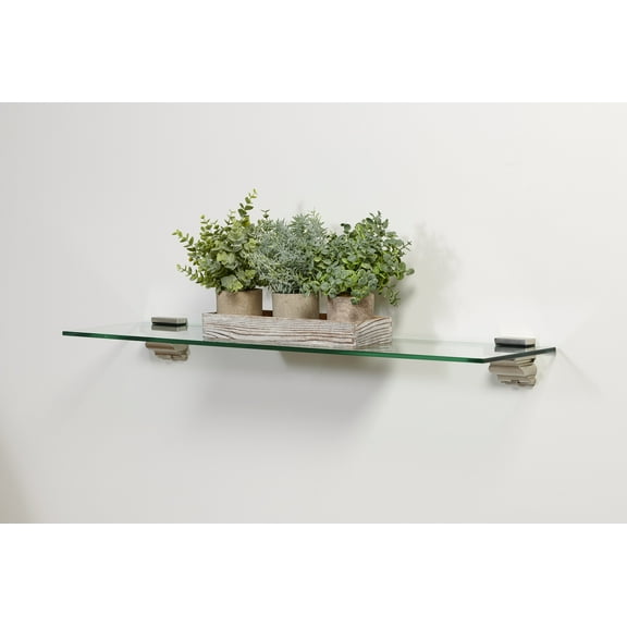 Capri 8x36 Clear Shelf Kit with Crowne Brackets