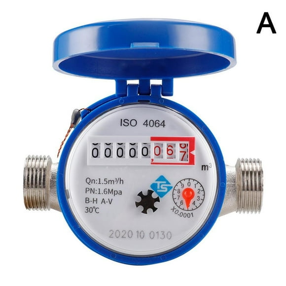 15mm 1/2" Garden Cold Water Meter Single Water Flow Dry Table Measuring Tools C2R7