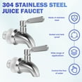 thumbnail image 3 of AEVXKHI 2PCS Stainless Steel Spigot for Beverage Dispenser, Sturdy Beverage Dispenser Spigot, Water Dispenser Replacement Part for Sun Tea Jar Party Camping, 3 of 10