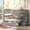 Gray, variant on Newest Full over Full Bunk Bed with Storage Staircase & Drawer, Classic Solid Wood Frame with Guardrail, Gray