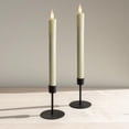thumbnail image 5 of WYZworks Set of 12, 10" LED Flameless Ivory Real Wax Drip Flickering Candles Lights, Remote Control, On/Off Button, Battery Operated Candlesticks, Holiday Christmas Menorah Home Wedding Décor, 5 of 9