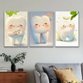 thumbnail image 3 of 2D Flat 3pcs Frameless Tooth-Shaped Wall Art with Rainbow & Sparkles - Cute Cartoon Dental Design for Home Decor, Ideal for Mother'S Day, Birthday, Father'S Day Gifts, Indoor Wall Decor|Playful Desi, 3 of 4