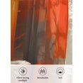 thumbnail image 6 of Sheer Curtains 63 Inch Length 2 Panels Set for Bedroom, Burnt Orange Brown Semi Sheer Curtains for Windows, Farmhouse Ombre Abstract Mottled Art Voile Window Treatments Rod Pocket Curtain, 6 of 7