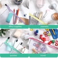 thumbnail image 6 of 80 Pcs A3 Size Mesh Zipper Pouch Plastic File Zipper Bags with Label Pocket 16.9x12.4 in Waterproof Receipt Organizer for Document Travel Home Office School Storage Supplies (Vivid Colors), 6 of 6
