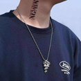 thumbnail image 2 of Hip Hop Mamba serpiente para collar cruzado para hombres mujeres colgante de acero inoxidable Cha, 2 of 5