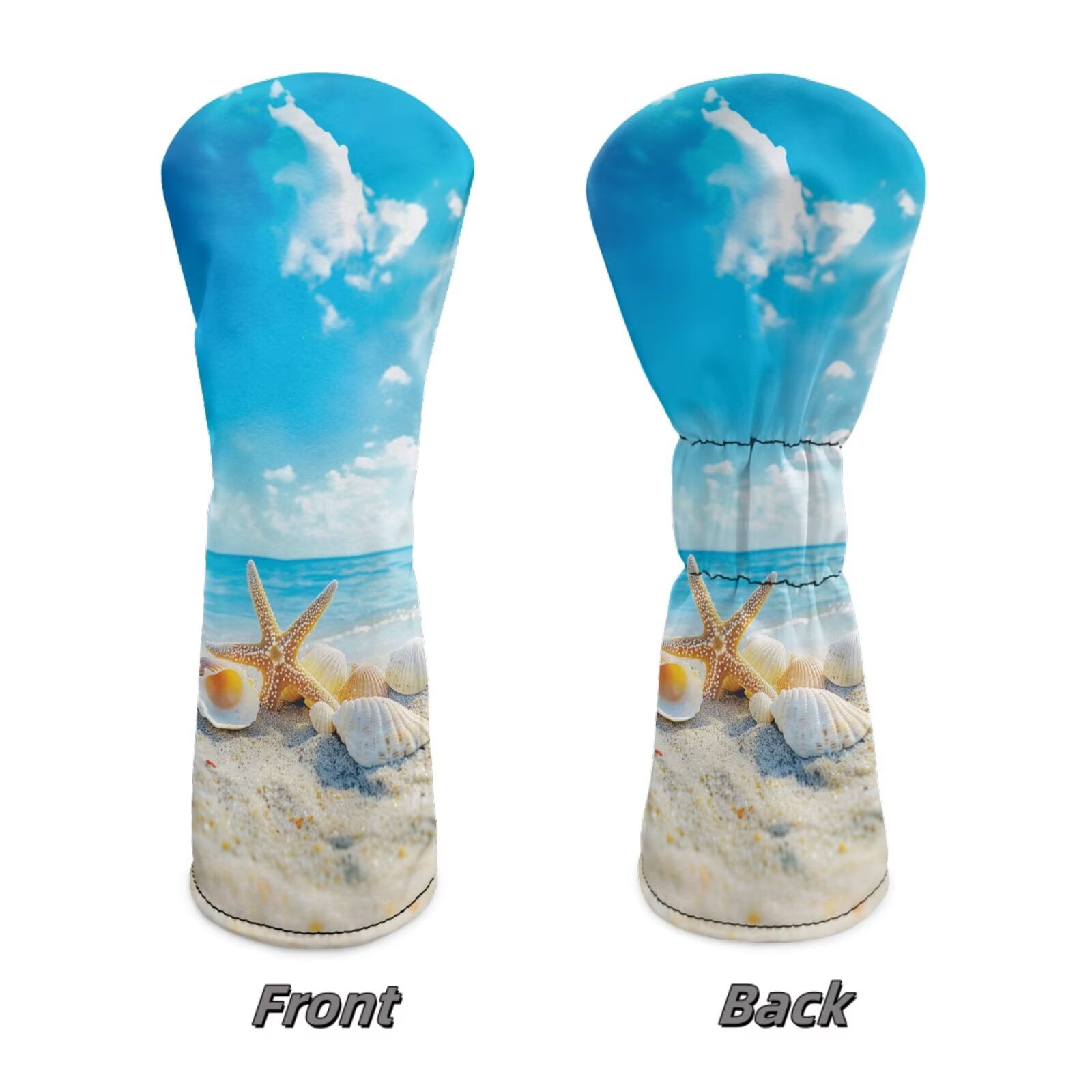 Uorisanigo Golf Club Head Covers Set - Beach Starfish Driver Cover Fariway Wood Headcover Hybrid Head Covers Premium Lightweight Golf Headcover with Anti-Scratch Protection