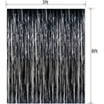 thumbnail image 6 of Chainplus 2PCS 3ft x 8ft Black Metallic Tinsel Foil Fringe Curtains Photo Booth Props for Birthday Wedding Engagement Bridal Shower Baby Shower Bachelorette Holiday Celebration Party Decorations, 6 of 8