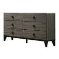 thumbnail image 3 of Madelyn Walnut 3pc Eastern King Bedroom Set with Faux Marble Tops, 3 of 7
