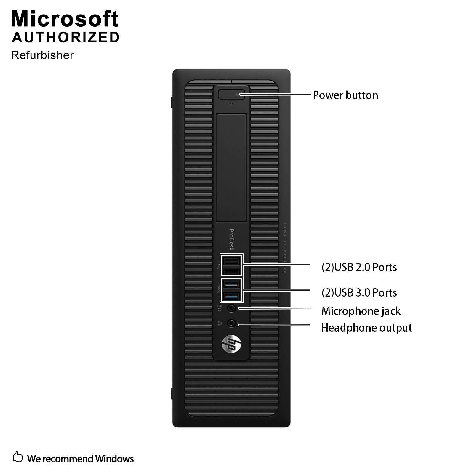 HP ProDesk 600 G1 SFF Desktop PC Intel Quad Core I5-4590 3.3Ghz, 16G DDR3, 1T SSD, VGA, DP, WiFi, Bluetooth, DVDRW, Mouse and Keyboard, Windows 10 Pro 64 Bit Used Grade A - image 5 of 7