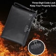 thumbnail image 2 of Fireproof Document Bag with Lock, with Zipper Closure, Storage Pouch for A4 Letter Size Document, Cash,Cell Phone,Tablet, 2 of 8