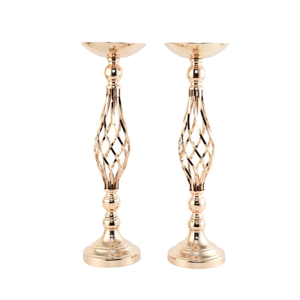 Injueey Candelero desmontable de hierro de 2 piezas para el hogar, tienda de café, soporte decorativo para flores, ceremonia, fiestas, candelabro S Kits para hacer velas METRO Injueey HA010588-02