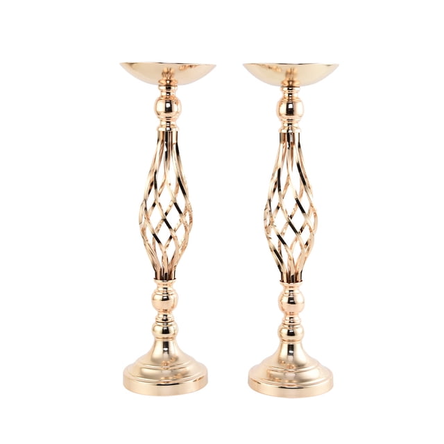 Candleholder de hierro separado del hotel Restaurante Ornamental Titular de flores Ceremonia Partes Centros Piezas Candlestick M 2 Piezas Jumpingount HA010588-02