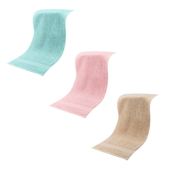 Household Pure Cotton Washcloth Absorbent Cotton Plain Towel 74*33cm Teal Towel Set Teal Towels Bath Monogram Towels for Bathroom Bath Hand Towels Decorative Tan Bathroom Towels Towels Wash