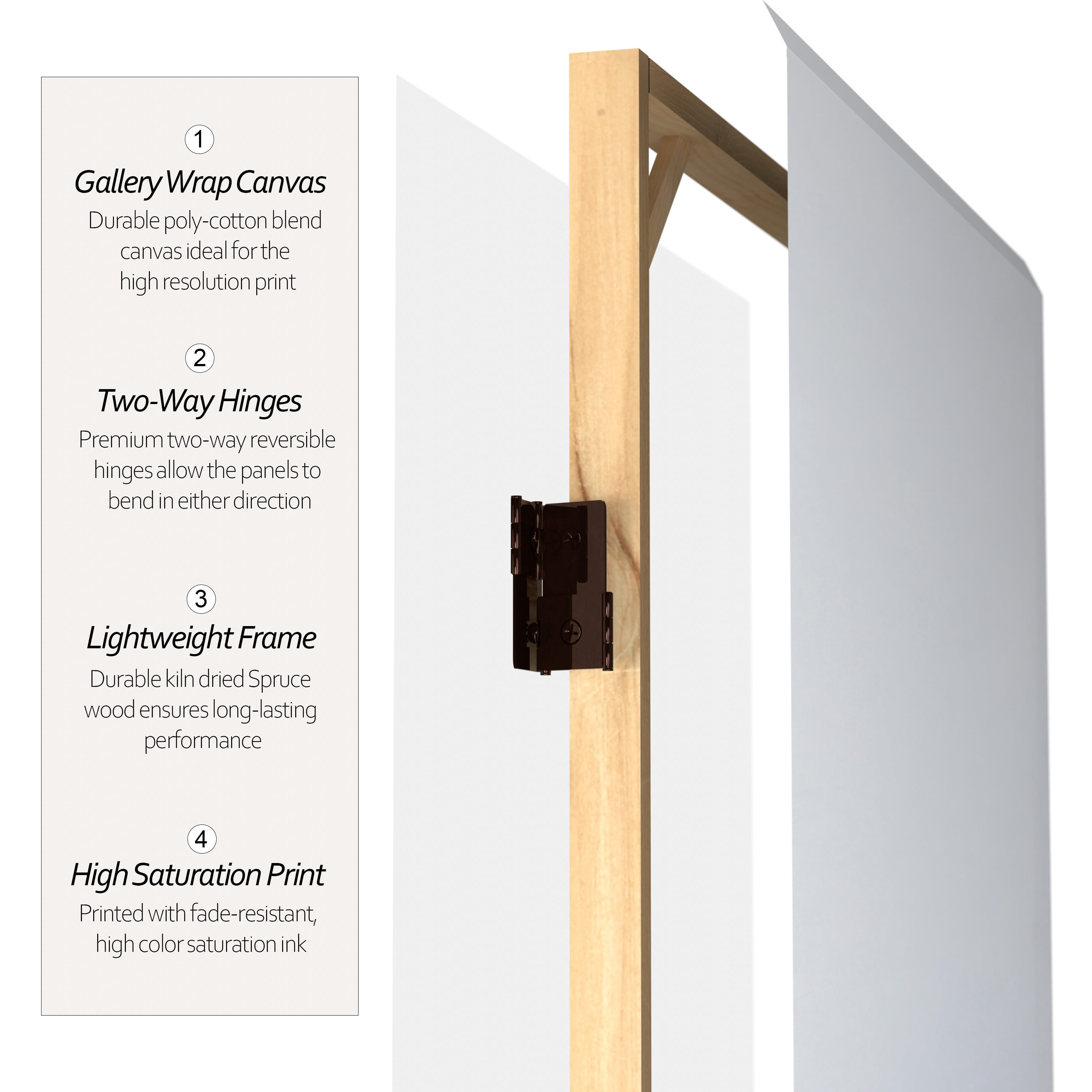 Oriental Furniture 6 ft. Tall Water Zen Canvas Room Divider - 3 Panel