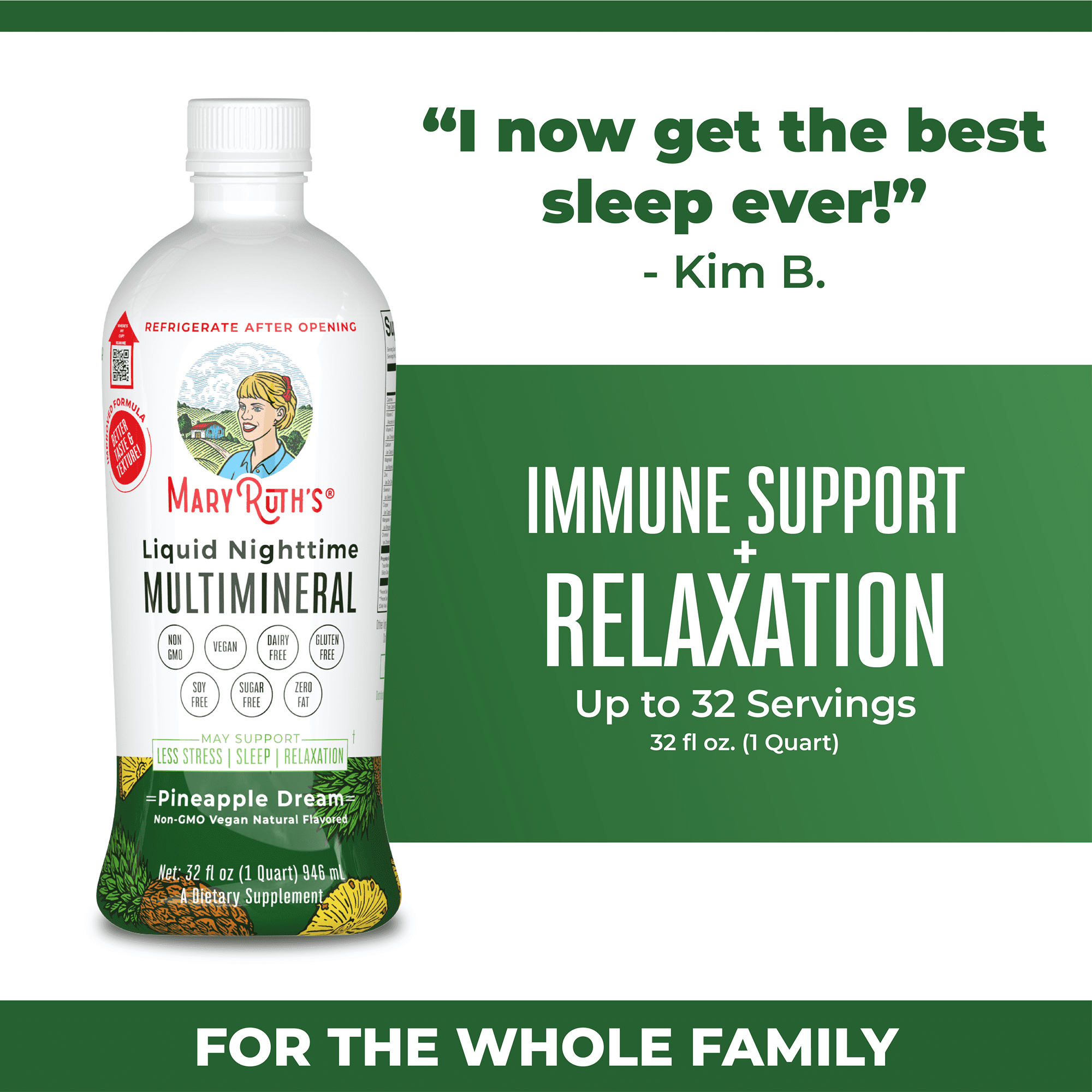 Sleep Support | Multimineral Supplement | Sleep Support for Adults & Kids | Supplement for Overall Health | Promotes Relaxation | No Melatonin | Vegan | Non-GMO | Gluten Free | 32 Servings