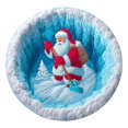 thumbnail image 1 of Christmas Decorations Outdoor Carpet Christmas 3D Rug – Christmas Optical Rugs Decorative Rug With Depth Pattern Theme Halloween Patterns Santa Quilted Round Fabric For Home Parties, 1 of 3