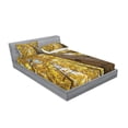 thumbnail image 2 of Ambesonne Scenery Fitted Sheet & Pillow Sham Set, Aspen Trees in Forest, Full, Yellow, 2 of 2