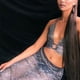 thumbnail image 3 of (Top negro M) Top superllamativo sexy de malla de diamantes con flash caliente para mujer a la moda, 3 of 8