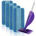 thumbnail image 1 of HLONK 4 Pack Reusable Mop Pads Compatible for Swiffer WetJet Mops Microfiber Wet Jet Pads Mopping Cloths for 1012‘‘ Spray Mop Washable Dry Wet Use for Hardwood Surfaces Floor Refills Pads, 1 of 6
