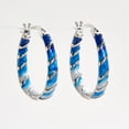 thumbnail image 4 of Christmas Hoop Earrings Fashion Enamel U Shape Hoop Earrings for Women Jewelry Gifts, 4 of 5