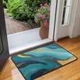 thumbnail image 2 of Blue and Gold Marble Wave Art Pattern Door Rugs,Washable Non Slip Door Mats Indoor,Decorative Door Mats,Entry Mat Indoor for Entrance,Bedroom,Kitchen,Bathroom,30"x17", 2 of 6