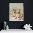 thumbnail image 4 of COMIO Winter Snowy Trees Wild Animals Bird Hare Fox Canvas Wall Art Prints,Christmas Watercolor Paintings Prints, Artwork for Christmas Themed Decor Bedroom Living Room Home Decorations, 4 of 4