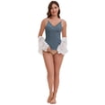 thumbnail image 5 of DARING DIVA Women's Crisscross Nursing Lace Trim Maternity Camisole Tank Tops 3XL Blue, 5 of 6