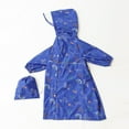 thumbnail image 2 of Odeerbi Toddler Kids Boys Girls Raincoats Waterproof Rain Jacket Hooded Cartoon Rain Poncho Reusable Rain Suit Lightweight Rainwear Baby Children Cute Print Windbreakers Navy, 2 of 9
