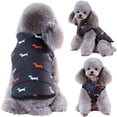 thumbnail image 1 of Veste pour Animaux de Compagnie Coton Cartoon Belle Veste de Chien Chiot Hiver Gilet, 1 of 10