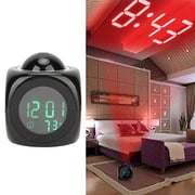 Projection Alarm Clock,Clock Projector on Ceiling Voice Timing Digital LED Display for Bedroom,Bedside,Office
