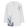 thumbnail image 4 of Ruyang Women's Cotton Linen Shirts Dandelion Print Summer Tops Long Sleeve Blouse Tshirts Boho Clothes 2024 Trendy Outfits, 4 of 4