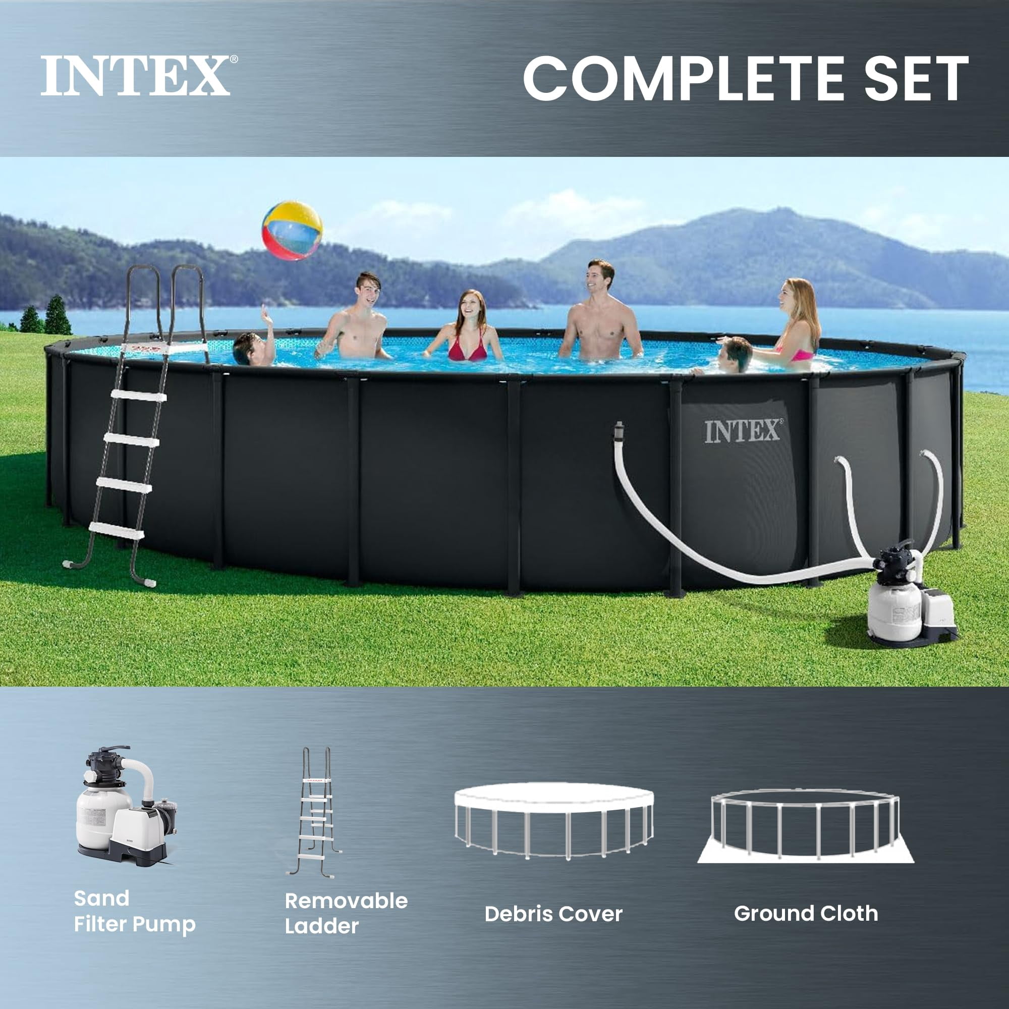 Intex Ultra XTR Pool Set, 26'x52', Above Ground, w/ Steel Frame