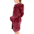 thumbnail image 4 of fheaev Fleece Robes For Women Winter Warm Bathrobes Household Clothes Comfy Soft Nightgown Thickened Spa Long Robe House Coat Sleepwear Housecoat With Pockets Belts, 4 of 7