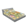 thumbnail image 2 of Ambesonne Flower Fitted Sheet & Pillow Sham Set, Vintage Bouquet Bridal, Full, Multicolor, 2 of 2