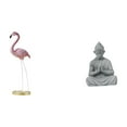 thumbnail image 1 of Estatua de resina de flamenco, escultura de mono, estatua de Buda, figura de pájaro, adorno decorativo de jardín con texturas delicadas, ideal para el, 1 of 8