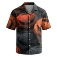 thumbnail image 5 of Men's Halloween Shirts Castle Ghost Print Collared Spooky T Shirt Witch Hat Graphic Short Sleeve Funny Cute Tees 4XL, 5 of 6