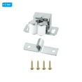 thumbnail image 3 of Uxcell Stainless Steel Cabinet Latches Wardrobe Double Roller Catch  Spring Bead Hardware Latch, 2 Set Metallic, 3 of 6
