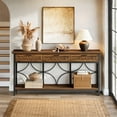 thumbnail image 4 of Tribesigns 70.9" Extra Long Console Table with Drawers, Farmhouse Entryway Table with Storage, Wood Behind Couch Sofa Table Accent Table for Entryway, Living Room, Hallway, 4 of 8