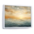 thumbnail image 2 of Designart "Stormy Shoreline Minimalism" Sunrisesunset Floater Framed Canvas Prints, 2 of 5