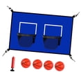 thumbnail image 3 of Juego de aro de baloncesto de trampolín con aros de canasta dobles, fácil de ensamblar, portería de baloncesto universal suave para la mayoría de las, 3 of 7