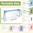 thumbnail image 2 of 6 Pcs Clear Pencil Pounch Pen Case, Plastic Marker Pouches with Zipper, Waterproof Travel Toiletry Cosmetic Makeup Bag,, 2 of 5