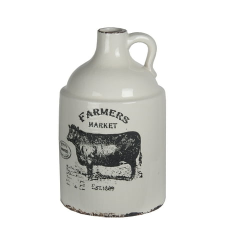 Style Ceramic Vase - Small White Ceramic Farmhouse Vase