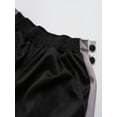 thumbnail image 6 of Doomiva Kids Boys Tear-away Basketball Pants Waistband Athletic Sweatpants High Split Post Surgery Straight Pants Black XXS, 6 of 7