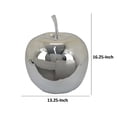 thumbnail image 5 of Benjara Masu Tabletop Accent Decor- 16" Apple Design- Silver Resin Body, 5 of 6