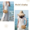 thumbnail image 3 of Bolso de Paja para Mujer Bolsa de Bola de Masa de Nube Bolso de Hombro Tipo Bandolera de Paja Bolso Tejido de Playa de Verano, 3 of 5