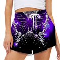 thumbnail image 1 of Aayomet Shorts Larges pour Femmes Décontractés avec Poches (Violet, L), 1 of 3