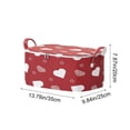 thumbnail image 3 of COM1950s Foldable Storage Bag Organizer with Heart Pattern, Large Capacity Zippered Fabric Bin for Closet, 3-Sizes Set Includes Red Storage Box for Clothes, Blankets, Toys, 3 of 7