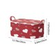 thumbnail image 3 of Organizador de bolsas de almacenamiento con cremallera plegable | Tejido de cesta no tejido | Ropa duradera de gran capacidad, manta, organizador de pantalones | Rojo, 56x56x45cm, 3 of 6
