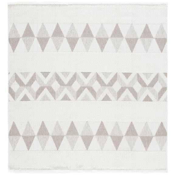 SAFAVIEH Lotus Tarah Geometric Area Rug, Ivory/Beige, 6'7" x 6'7" Square